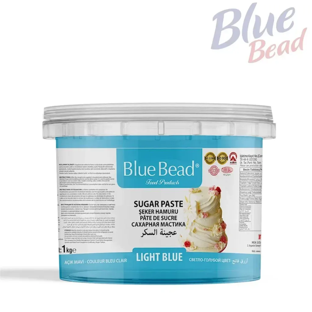 عجينة سكر أزرق فاتح Blue Bead